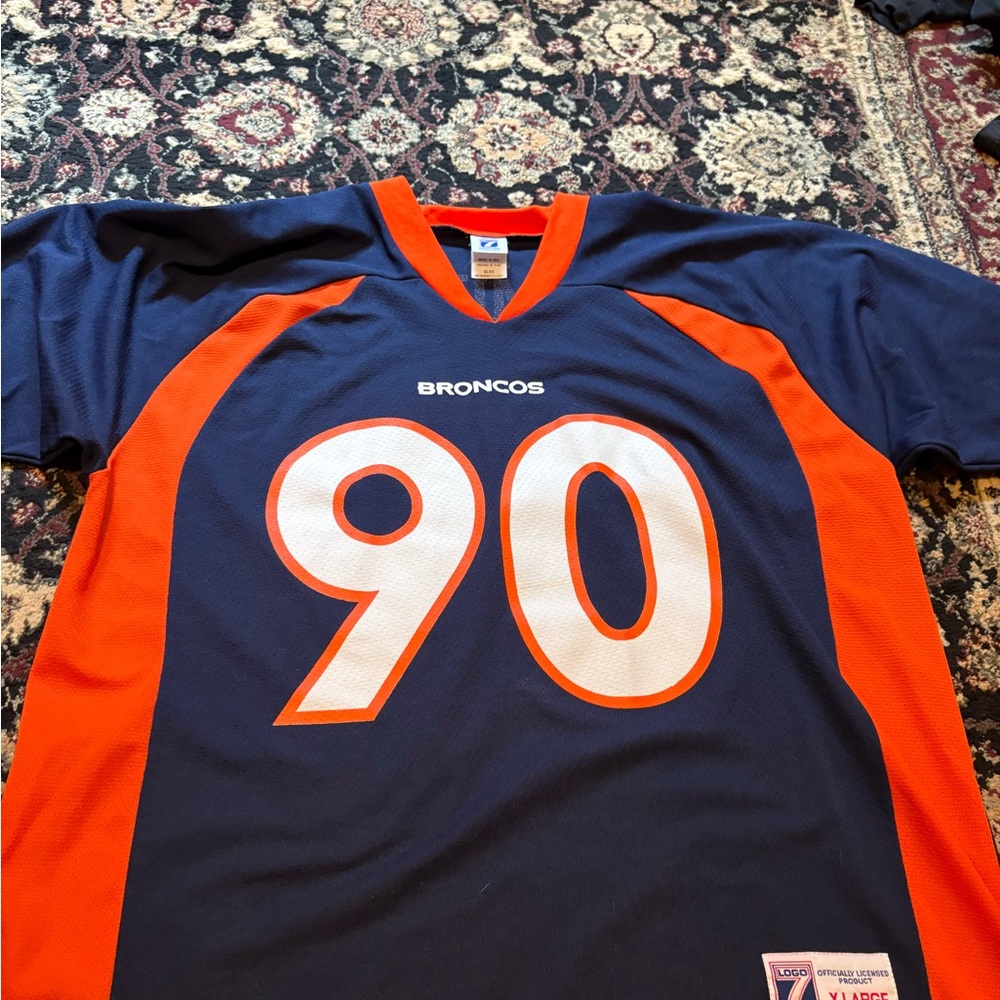 LOGO 7 Broncos Blue and Orange Jersey